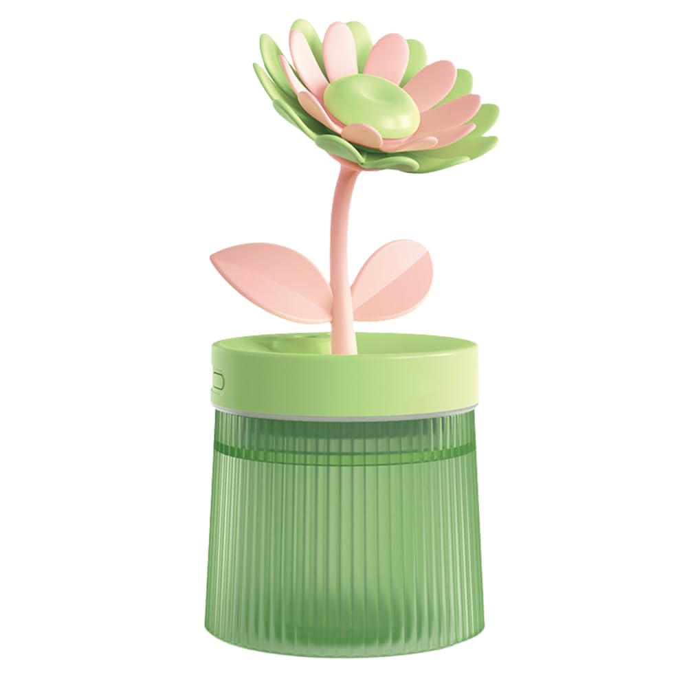 CTRLZS Humidifier Portable USB Aromatherapy Machine Mist Maker Flower Air Humidifier Green