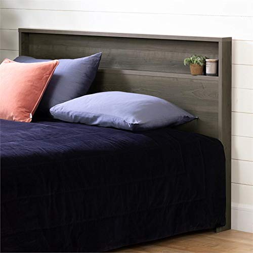 South Shore Gravity Headboard With Shelf-Full/Queen-Gray Maple #TOP1