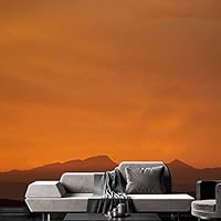 Wall Mural Sunset Sunrise Background Nature Scenery Removable Self-Adhesive Wallpaper Wall Decoration for Bedroom Living Room - 66x96 inches