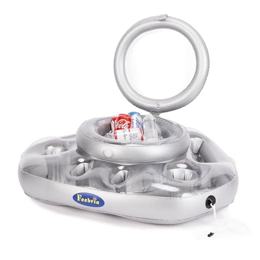 FEEBRIA Pool Cooler,Floating Cooler,Inflatable Cooler for Swimming, Boating, Tubing, Bbq's and More