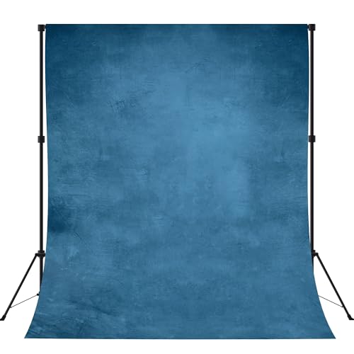 NAYKALY 8x10ft Blue Vintage Photography Backdrop