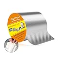 Butyl Tape Waterproof Sealant, 1.96 inch x 16 feet, Aluminum Foil Tape for Roof Leak Repaor and Gutter Sealing, RV Repair, Window, Boat and Pipe Sealing, Glass & Rubber Roof Patching
