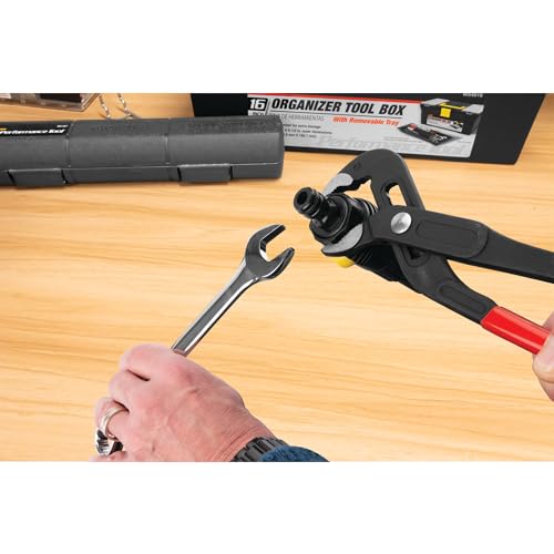 Image of Performance Tool W30742 Ratcheting Tongue and Groove Pliers - Versatile and Efficient with Adjustable Jaw Capacity up to 2-1 /2-Inches