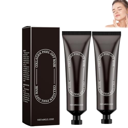 SS Collagen Reverse Volume Peel off Face Mask Pack, Bio-Collagen Real Deep Mask, Hydrolyzed Collagen Peel off Mask, Korean Skin Care Facial Mask Beauty Skincare (2 Pcs)