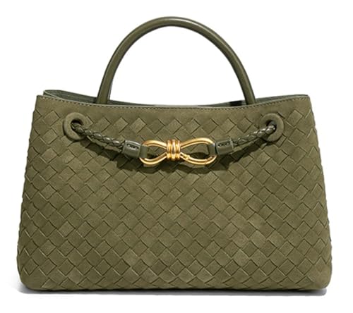 Bolsa feminina de camurça de couro sintético Hobo, casual, transversal, bolsa de ombro, alça superior, bolsa de mão, Verde grama, Medium