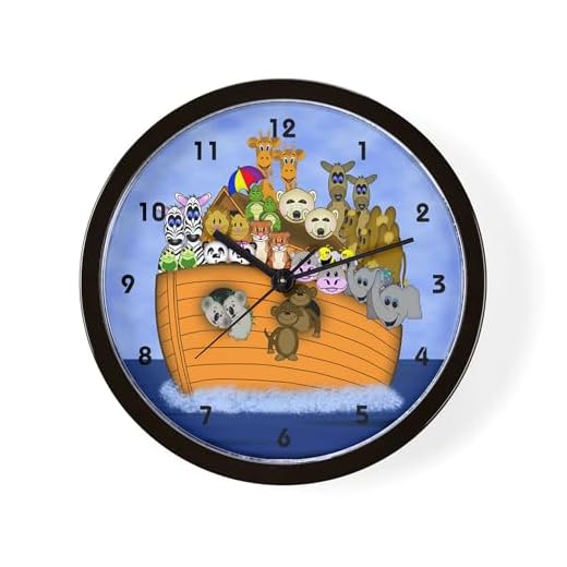 CafePress Noah's Ark 10" Wall Clock for Livingroom, Kitchen, or Office
