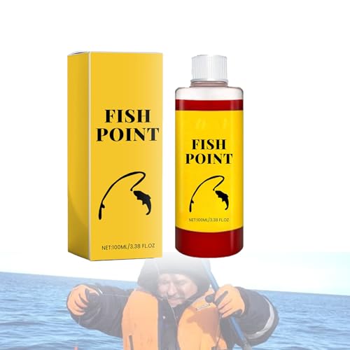 Concentrated Fish Attractant Liquid Fast-Acting Red Worm Formula , 100ml Fish Point Fish Attractant/ Liquid Bait, Powerful Bait Attractant Scent Bait Fish Attractant Liquid for Panfish And More (1pc)