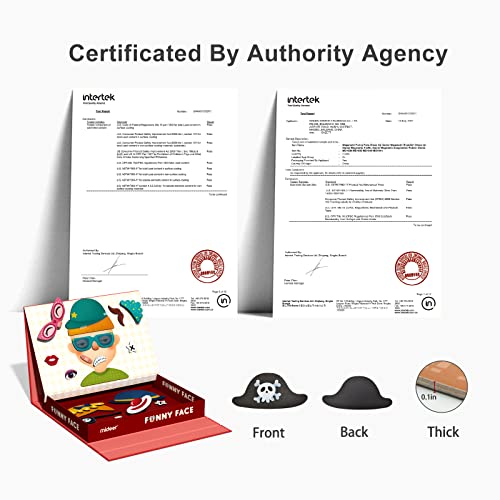 Mideer Magnet Toys Kids Magnetic Puzzle Boxes For Kids Age 3-8,Face Magnetic Game Puzzles For Kids Ages 4-8 With Game Board,Toddlers Preschool Toy Fridge Magnets,Funny Face #TOP6