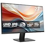 KOORUI N07 Monitor 27 Pollici, 4K UHD (3840 * 2160), IPS 60Hz HDR10 Adaptive Sync, 2X HDMI 2.0 e DisplayPort 1.4, VESA 100 * 100mm, Cura degli occhi