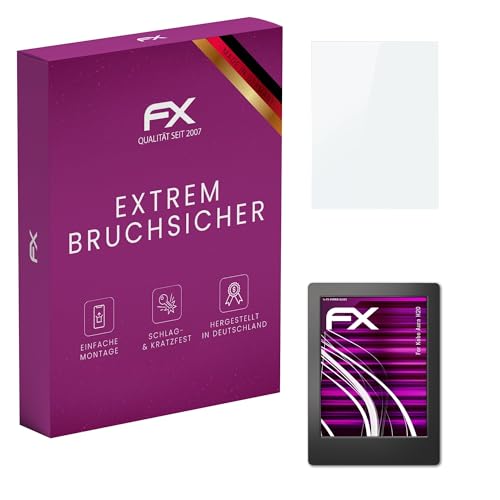 atFoliX Plastic Glass Protective Film compatible with Kobo Aura H2O Glass Protector, 9H Hybrid-Glass FX Screen Protector