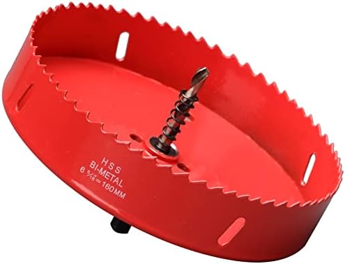 Hole Saw 110 mm, Bi-Metal Cutting Depth HSS M 42 Hole Cutter for Cutting Wood, Plastic, Drywall, Plasterboard and Soft Metal Sheet