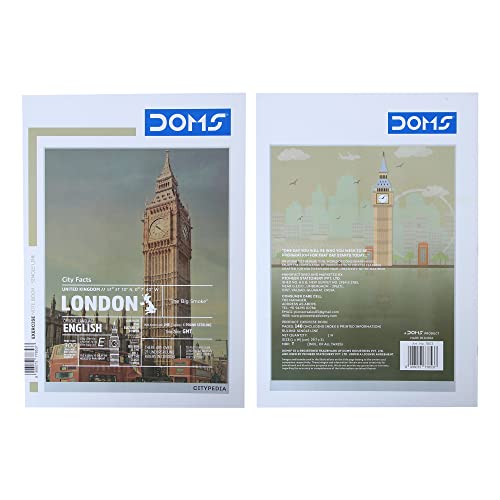 Image of Doms Single Line A4 Note Book (Vacations Series) 140 Pages (Pack of 6)