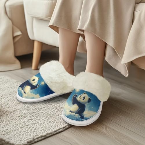 Womens Slippers Non-slip Winter Warm with Memory Foam Fluffy House Shoes Indoor Bedroom House Slippers3