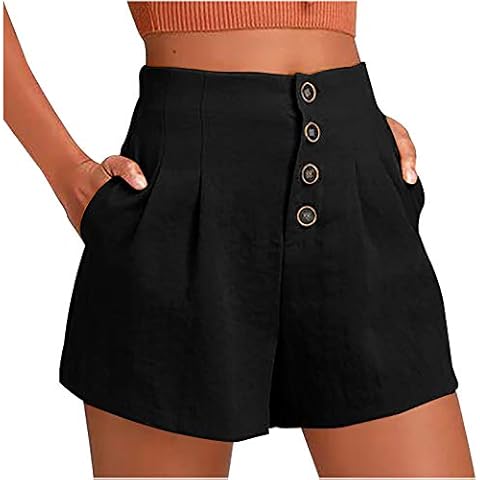 koperras Damen Sommer Sport Shorts High Waist Kurze Hose Laufshorts Sporthose Elastische Leggings Atmungsaktive Laufhose Cover