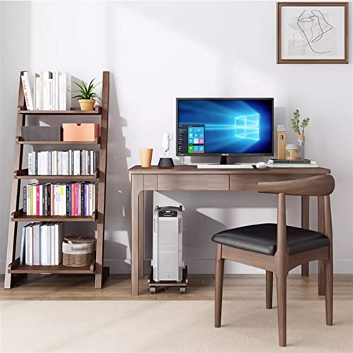 Soporte de CPU móvil para torre de PC bajo escritorio, soporte de CPU de madera con ruedas para la mayoría de cajas de PC (Natural) miniatura 6
