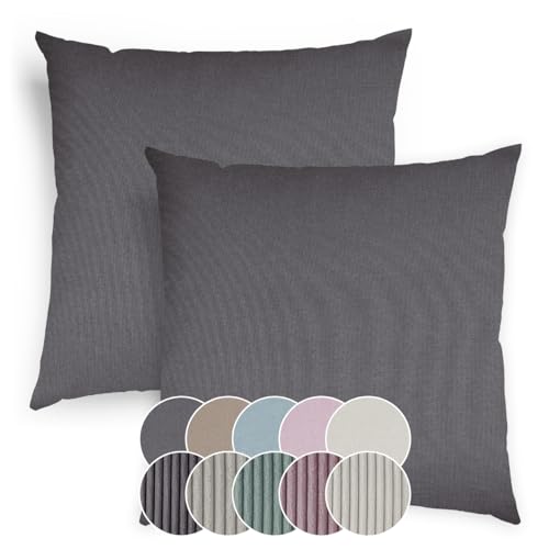 sleepling 2er Set 40 x 40 cm, Sofakissen mit Füllung und Bezug,...