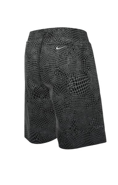 Nike Swim Boys' Grid Swoosh Breaker 7" Volley Shorts Black SM (7-8 Big Kids) / Black2