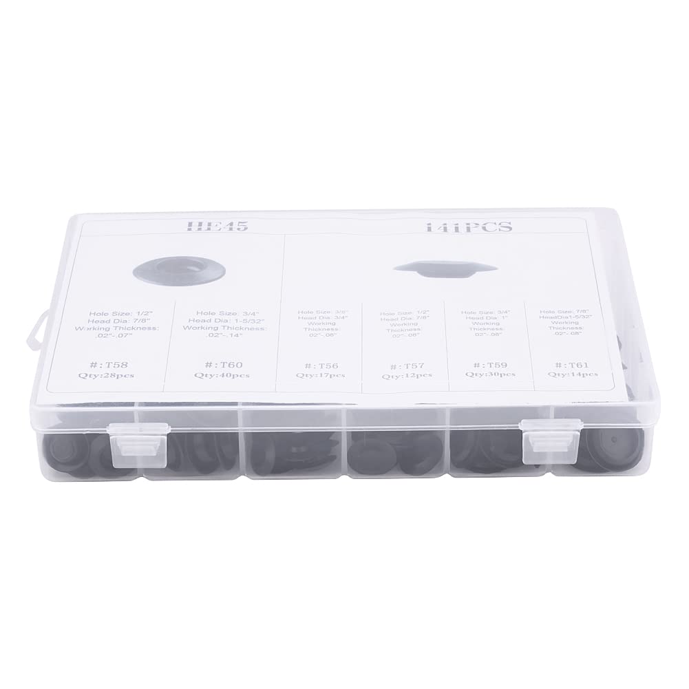 Kit De 100 Bouchons De Montage Voiture - 6 Tailles, Plastique Durable, Compatible Universal
