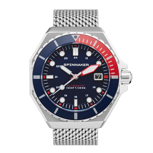 Image of Spinnaker Men's 44mm Dumas Automatic Watch with Solid Stainless Steel Bracelet SP-5081