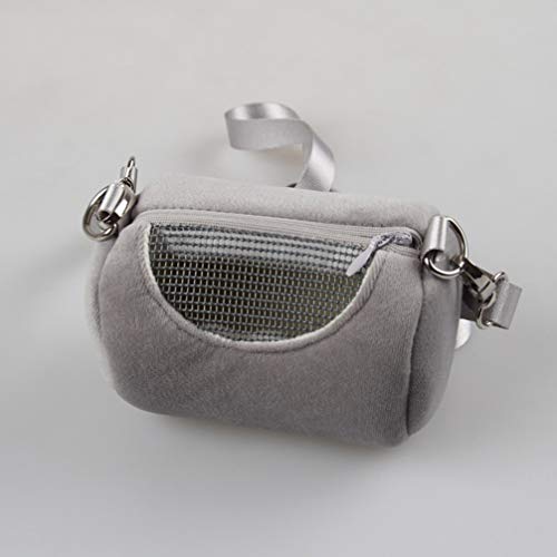 Balacoo Bolsa de transporte redonda para hamster, cinza, para viagens ao ar livre