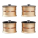 Monosaudio 4 Stück High End Absorber Füße Gerätefüße HiFi Spike Pads 39x24mm Aluminium Lautsprecherständer Füße Stoßdämpfer Isolationsfüße HiFi Untersetzer für Verstärker Plattenspieler Subwoofer