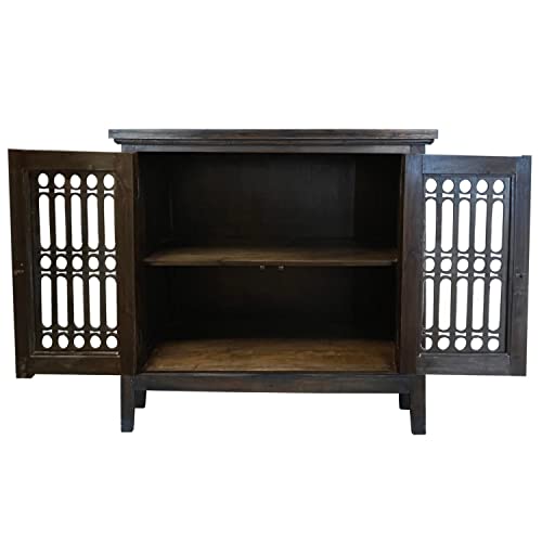 Sunset-Trading-Cottage-Carved-2-Door-Cabinet-Distressed-Solid-Wood-Fully-Assembled-Sideboard-Vintage-Iron-Brown Sunset Trading Cottage Carved 2 Door Cabinet Distressed Solid Wood Fully Assembled Sideboard Vintage Iron Brown