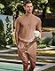 Meilicloth Herren T Shirt und Shorts Sommer Leichte 2-Teiliges Set Outfit Trainingsanzug Freizeitanzug Jogginganzug Herren Mode Casual Sweatsuits für Jeden Tag Kamel XL