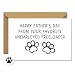 TwoDays Funny Dog Dad Cards with Envelope and Sticker, Cute Father's Day Card from Dog Pets Son Daughter, Gifts for Dog Lovers, Happy Father's Day from Your Favorite Unemployed Freeloader (4"x 6")