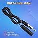 BLTIATLE Car Radio Antenna Extension Cable 10 FT Car FM AM Radio Car Antenna Extension Cable Cord DIN Plug Connector RG174 Coaxial Cable for Vehicle Truck Car Stereo Head Unit CD Media Receiver Player