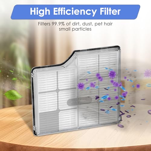 Image of (4 Pack) Saros 10 Replacement HEPA Filters Compatible with Roborock Saros 10 Robot Vacuum Cleaner, Filters Accessories Kit, Filter Kit