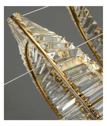 Lampe suspendue LED or moderne et grand lustre chic
