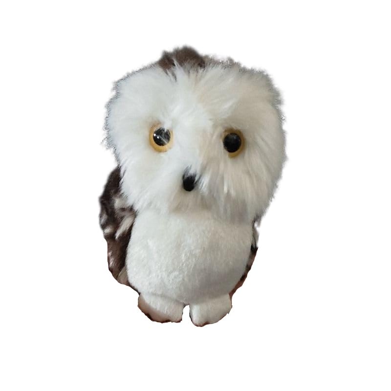 Mini peluche hibou duveteux adorable oiseau de collection réaliste