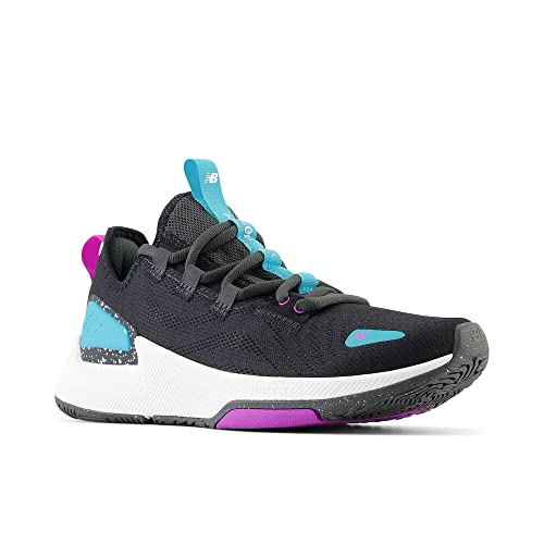 New Balance Women's FuelCell 100 V2 Cross Trainer, Black/Virtual Blue/Cosmic Rose, 5