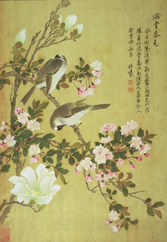 Cuadro de pared de magnolia de 60x90cm para decorar estancias vacías con arte