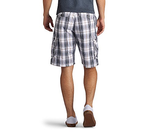 Image of Lee Men's Dungarees New Belted Wyoming Cargo Short, White Jordan Plaid, 42