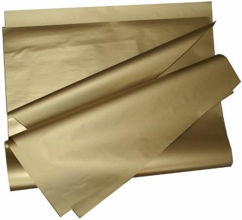 25 Sheets - Stunning De luxe metallic Gold Tissue paper 30gsm (500mm x 760mm)