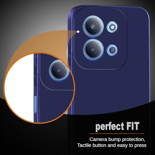 Image of Back Cover Compatible with Mi Redmi 15C 5G / Poco C85 5G | Full Camera Protection | Premium Liquid Silicon Case | Flexible Bumper Case for Mi Redmi 15C 5G / Poco C85 5G (Dark Blue)