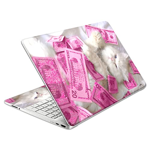 Autocollant HP 14 pouces imperméable et résistant aux rayures motif chat de la fortune