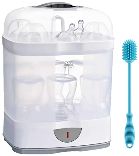 Image of Chicco Sterilizer 2 in 1 & Silicon White Bottle Brush, 1