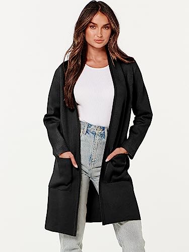 Image of ANRABESS Cardigan Sweater for Women Casual 2026 Fall Fashion Coat Long Sleeve Open Front Knit Coatigan Outwear