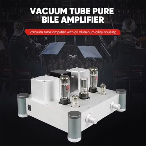 Amplificador de tubo estéreo HiFi, amplificador de audio de un solo extremo, carcasa de aleación de aluminio, potencia de 10 W x 2, ideal para audio doméstico y altavoces al aire libre
