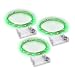 3 Sets RTGS 20 Green Color Micro LED String Lights Battery Operated on 7.5 Feet Silver Color Wire