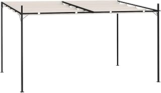 vidaXL Gazebo con Tetto Retrattile 400x300x233 cm Crema