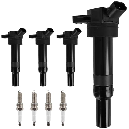 HYR Set of 4 Ignition Coil Pack and Iridium Spark