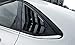 Autophoton for Volkswagen Jetta MK7 2019-2023 Exterior Glossy Black Rear Window Louver Shutter Cover Trim 2pcs Car Accessories(Not fit for R-Line Sedan 4-Door, GLI Version,Sport Version)