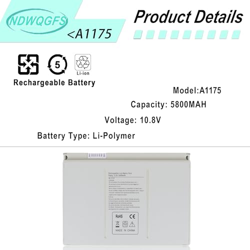 Image of A1175 Laptop Battery for Apple MacBook Pro 15 inch inch A1260 A1150 A1211 A1226 for 2006 2007 2008 Version MA348 MA348 /A MA348G /A MA348J /A Laptop Notebook-Li-ion a1175 battery11