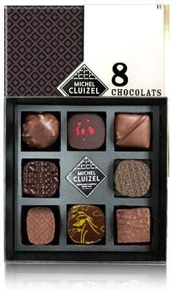 Michel Cluizel French Chocolate - 8 Dark & Milk Chocolates, 85g/2.9oz