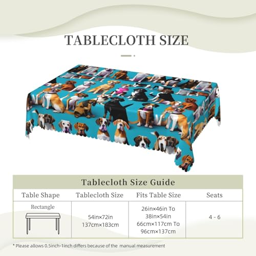 Nappe Beagle rectangulaire d'exception en tissu imprimé haut de gamme pour réception - 7