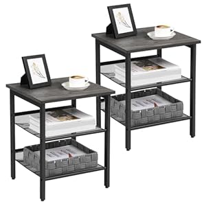 VASAGLE Nachttisch 2er Set Beistelltische