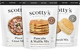 Scotty's Everyday - Variety Pack - Pizza Crust, Pancake & Waffle, Biscuit - 0g Net Carbs, 0g Added Sugar, Gluten-Free, High Fiber - No Nut Flours